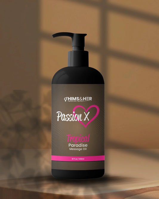 HimsandHer Passion X Sensual Massage Oil – Romantic Body Oil for Couples